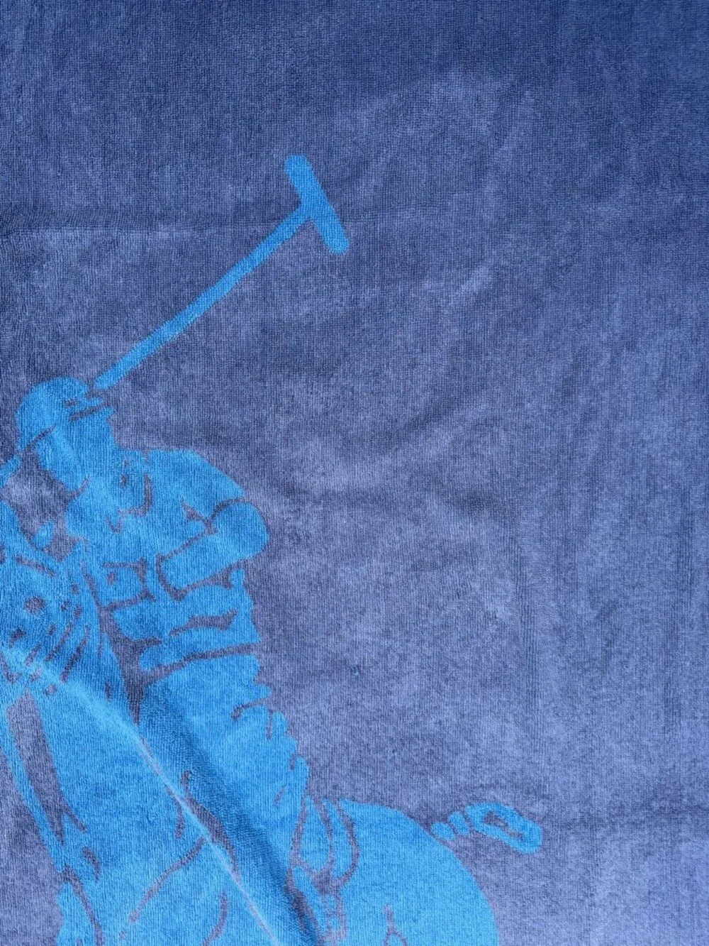 Polo Ralph Lauren Big Pony Blue Colorblock Beach Towel 100% Cotton 40